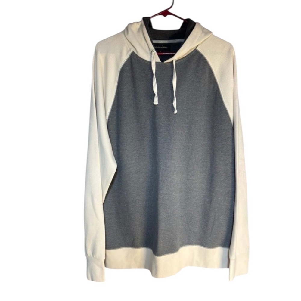 Banana Republic Gray and Cream‎ Women's Hoodie